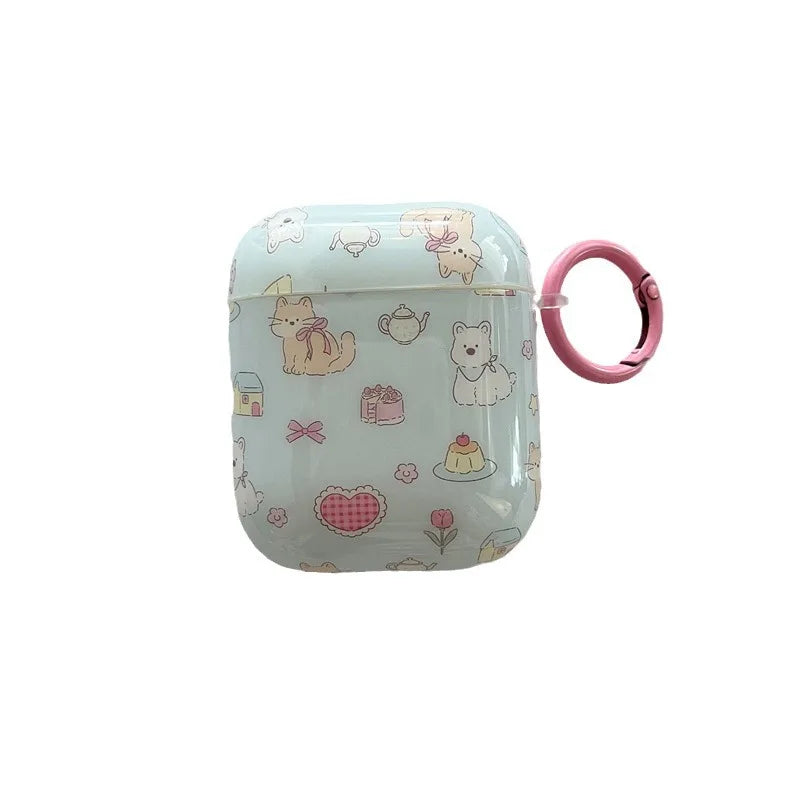 Ins Pink Bow Bear Case For AirPods Pro 1 2 3 Generation Earphone Case for AirPods Pro Pro 2 Wireless Bluetooth Protective Cover