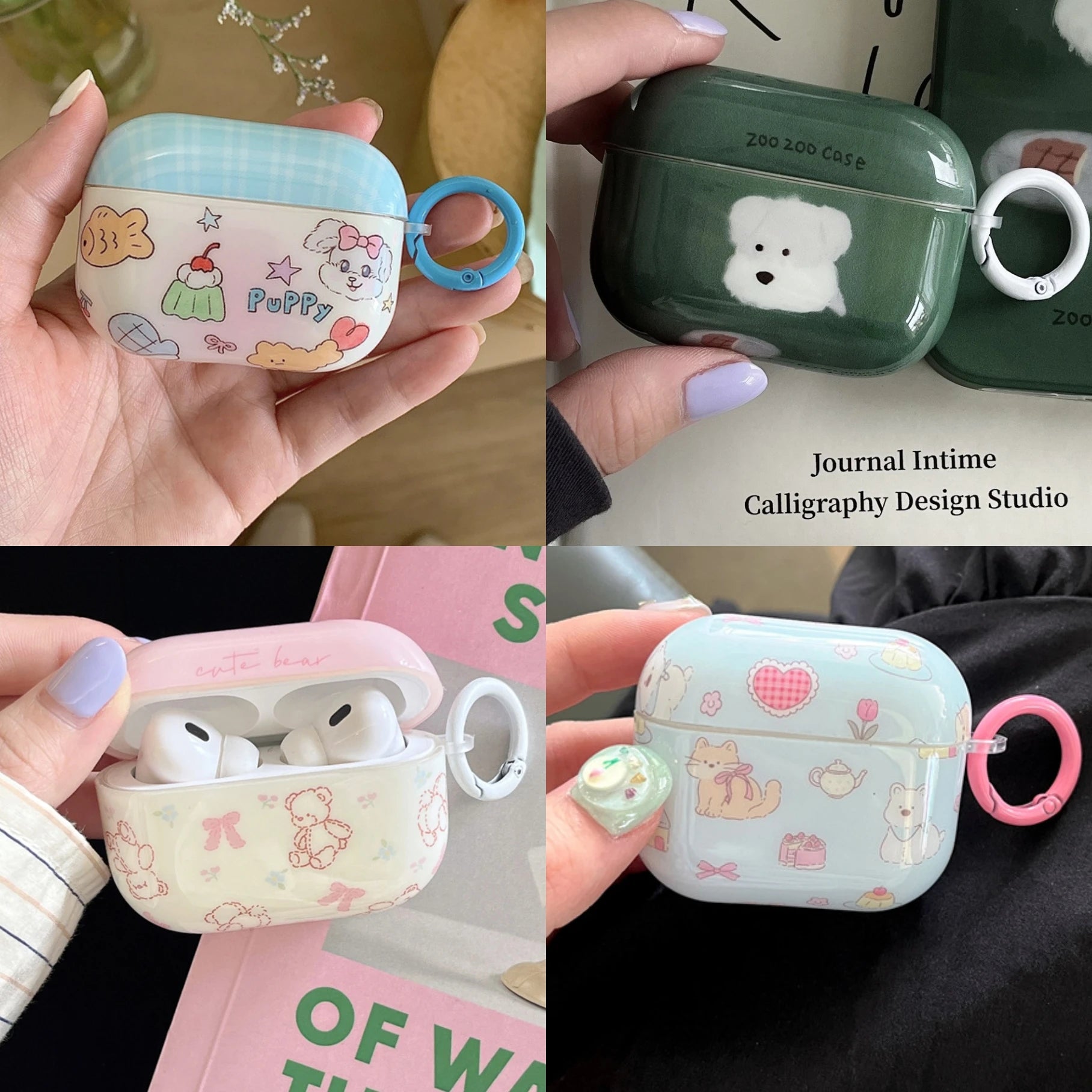 Ins Pink Bow Bear Case For AirPods Pro 1 2 3 Generation Earphone Case for AirPods Pro Pro 2 Wireless Bluetooth Protective Cover